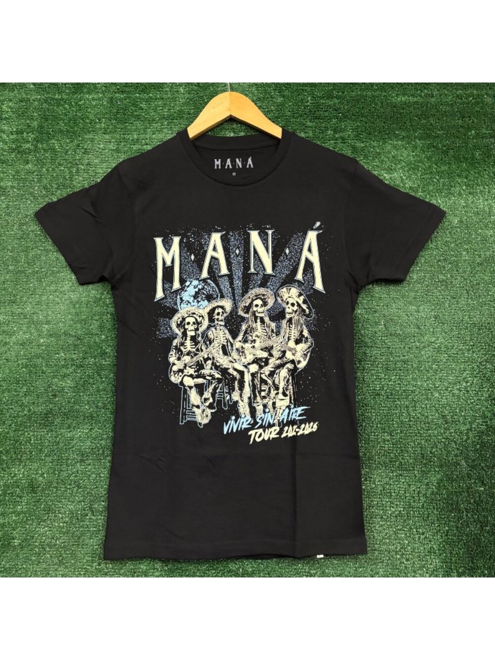 Mana Vivir Sin Aire Tour Rock Band T-Shirt Size Small
